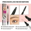 Eyebrow Stencil Kit, Microblading Eyebrow Pen with Angled Brush, 2-in-1
