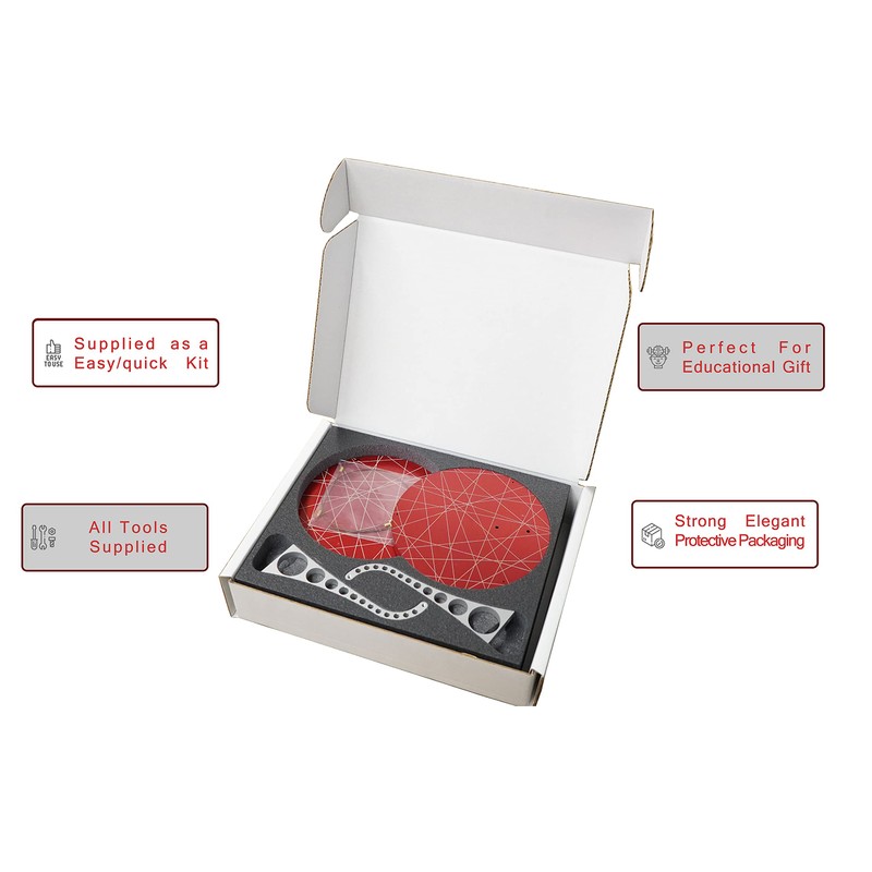 Kontax Tensegrity Table,3.6D x 3.6W x 4.96H in, Maroon