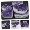 Ipetboom Natural Amethyst Heart Shaped Crystal Stone Decoration Unique Desk