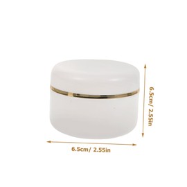 PACKOVE 6pcs Refillable Travel Cream Containers with Spoon Leak Cosmetic Jars for Face Lotion Hand Cream Skincare Sample Storage and Compact