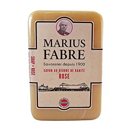 Marius Fabre, Rose 2-units Shea-Butter Soap Bar Vegetal No-Colorant No-Palm Oil, (2 units, 150gm x 2)