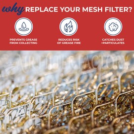 Air Filter Factory Replacement For Broan Nutone S99010370, 99010370, B080879229, B08087661 Aluminum Mesh Grease Range Hood Filter