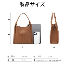 LANGING Women's Shoulder Bag, PU Leather, 2-Way Crossbody Bag, Handbag, Crossbody Bag, Lightweight, Small, Stylish, High Visibility, Large Capacity, Soft, Simple, Casual, Handheld, Popular, Commuting