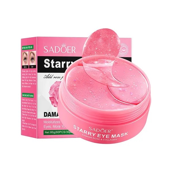 Parches Hidrogel Ojos Sadoer Elimina Ojeras Rosas De Damasco