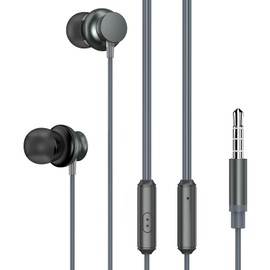 Wired Earphones Hi-Fi Sound Headphones Handsfree Mic Headset Metal Earbuds Compatible with Motorola Moto G Play (2021) - Moto G Power (2020) - Moto G Power (2021) - Moto G Pure
