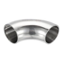 PATIKIL 90 Degree Mandrel Bend Elbow, 1 Inch OD Steel Exhaust Elbow Exhaust Piping Connector 316 Stainless Steel for Exhaust Pipe Stair Handrail HVAC