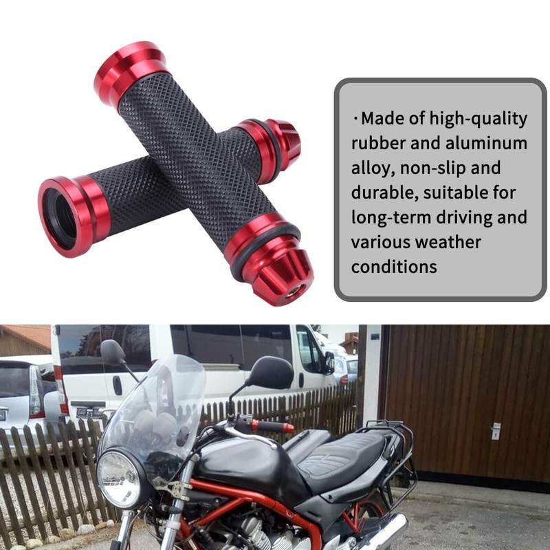 DREAMIZER Motorcycle Handlebar Grips 7/8-22mm Handle Grip Universal CNC Handlebar