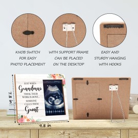 JUSITAKEET Just When Grandmas Think Their Job Is Done Someone Call Them Great Picture Frames, Great Grandma Picture Frame, Baby Announcement Gifts for Great Grandma, Pregnancy Announcement Gift -A15