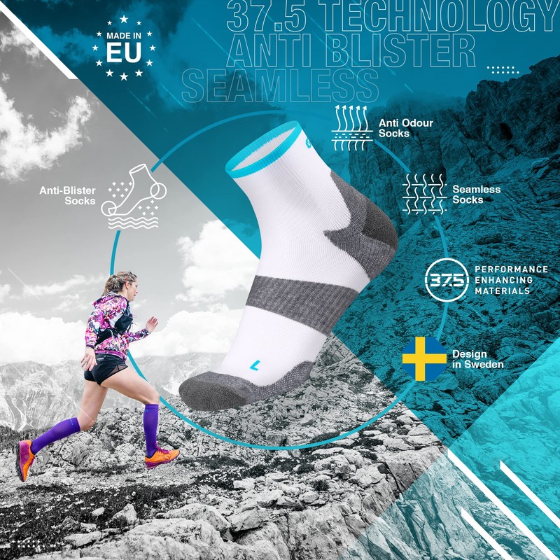 Gococo Technical Cushion Sports and Running Socks, Anti-Bubble Padding, Breathable,