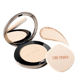 TIMEPHORIA Base de Maquillaje en Polvo Timeless Optima, Alta Cobertura y Acabado Matte Blur, 16H Control de Brillo, Polvo Compacto para Piel Grasa y con Acné, con Aplicador de Cara, 8.5g(000 Bare)