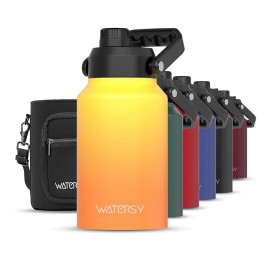 Not Applicable Watersy Insulated Water Bottle 64oz Leak Proof Stainless Steel Water Jug Yellow