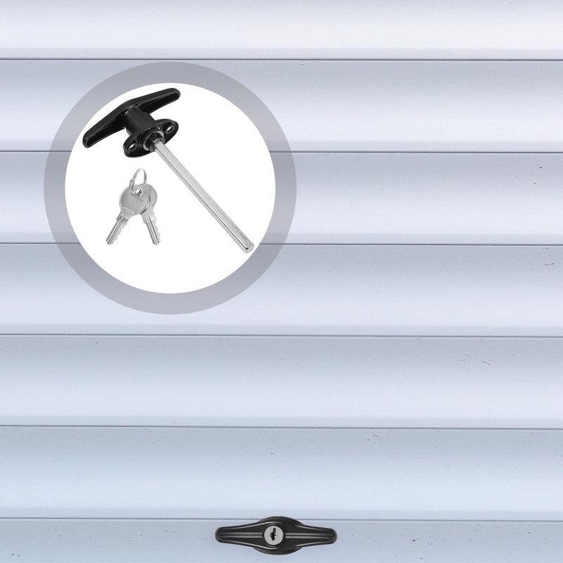 DOITOOL 8 mm T-Handle with Non-Locking Garage Lock Door Hardware
