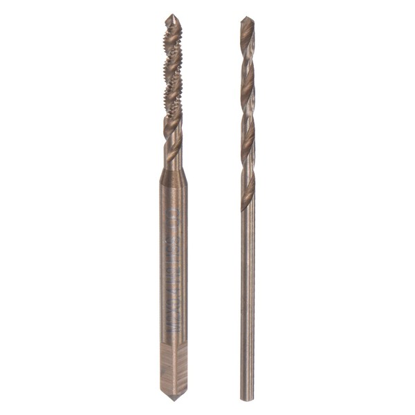uxcell M2 x 0.4 Helix Flute Tap and 1.6mm Twist