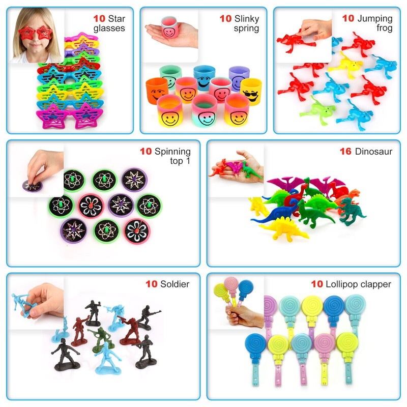 S SWIRLLINE 200 Pack Treasure Box Prizes for Classroom Bulk