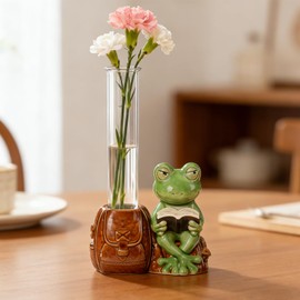 Cartoon Frog Hydroponic Resin Mold Set, 3 Transparent Test Tube Plant Holder with Frog Silicone Mold for Epoxy Resin Plant Propagation Station, DIY Flowers Preservation, Indoor Garden