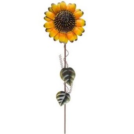 Sunflower Metal Pick Stake 18 Inches