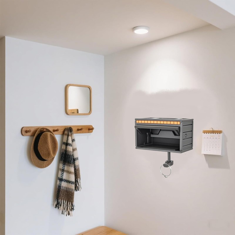 Car Garage Key Holder with Opening Door, Wall Mount Key