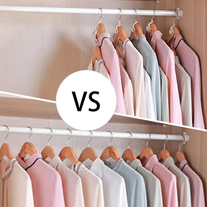 GGUFAY Pack of 50 Space-saving Clothes Hangers, Plastic Connecting Hooks,