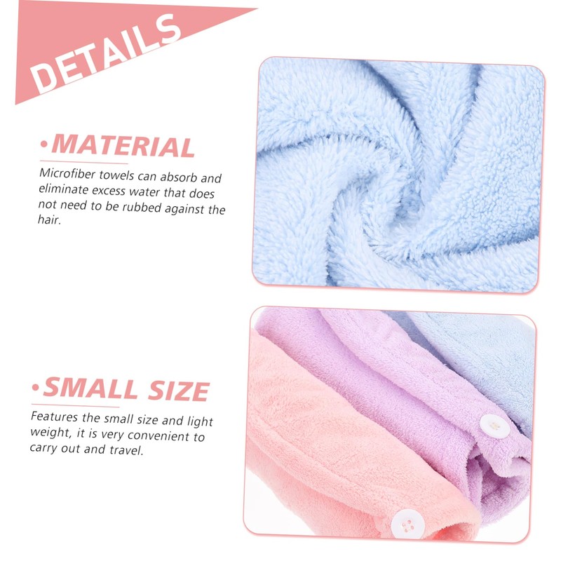 Ipetboom Microfibre Hair Towel 3pcs Microfiber Hair Towel Display Items