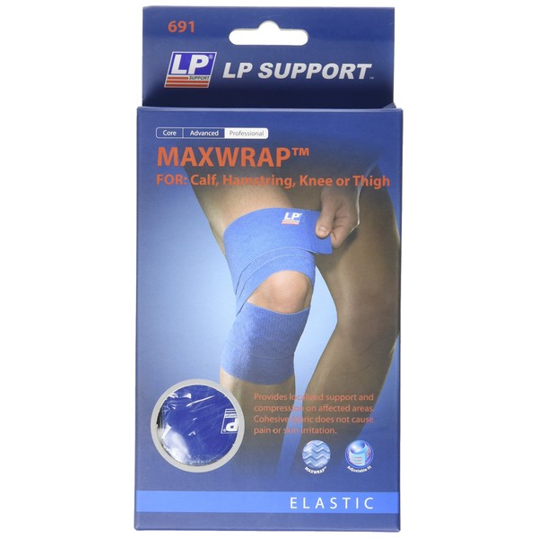 LP Calf, Hamstring, Knee or Thigh Max Wrap - Support Wrap Designed to Aid Prevention, Treatment and Rehabilitation of Injury, Blue - One Size