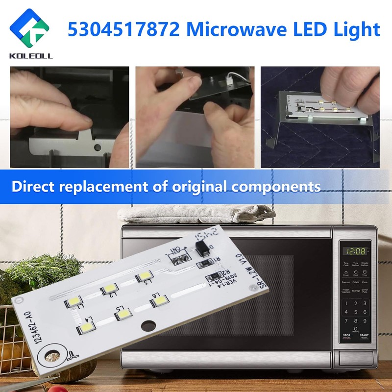 2PC 5304517872 Microwave LED Light, Replacement Lamp Compatible with Frigidaire,