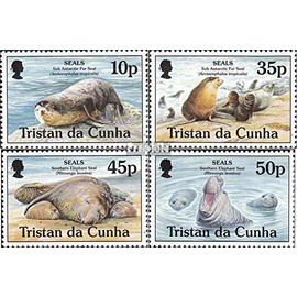 Tristan da Cunha Mi.-number.: 585-588 (complete.issue.) 1995 Robben (Stamps for collectors) Mammals other