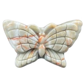 Erliway Erliway 2" Rhodochrosite Crystal Butterfly Decor, Hand-Carved Butterfly Crystal Sculpture, Healing Crystal Stone Statues, Cute Polished Gemstones Carvings for Home Office Room Desk Decorations Gifts