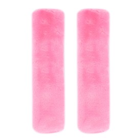 2Pcs Fluffy Car Seat Belt Pads Plush Seat Belt Strap Cover Soft Faux Fur Seat Belt Shoulder Strap Cover Harness Pad Comfort Travel Cushion Safety Belts Cover Seatbelt Protector for Kids Adult