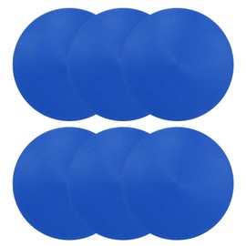 PATIKIL Spot Markers 8 Inch, 12 Pcs Non-Slip Floor Dots Agility Markers Flat Field Cones Poly Dots for Gym PE Speed Training Dance Soccer Basketball Sports, Blue