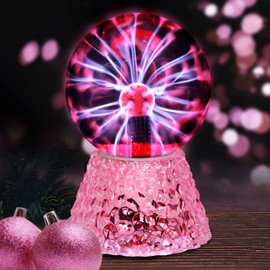 DAXGD Magic Plasma Ball, 12 cm Plasma Ball, Touch and Noise Sensitive Luminous Ball, 5 Inch Large Red Light Plasma Ball Lamp for Creative Decoration and Original Gifts
