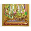 Hindu God Lord Radha Krishna Gold Foil Embossed Shrine Picture