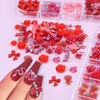 Kikonoke 2 Boxes 3D Flower Nail Charms Butterfly Bow Snake