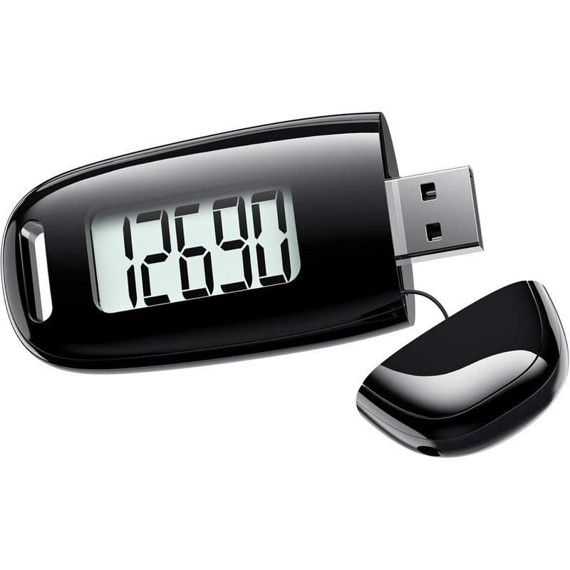 3D Pedometer for Walking, Simple Walking Step Counter with Removable