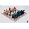 Vintage Marble Chess Set 12" (Marina Pink (Base) & Black)