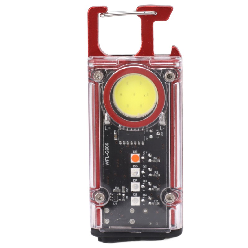 800LM COB Keychain Work Light Rechargeable Mini LED Flashlightht Outdoor