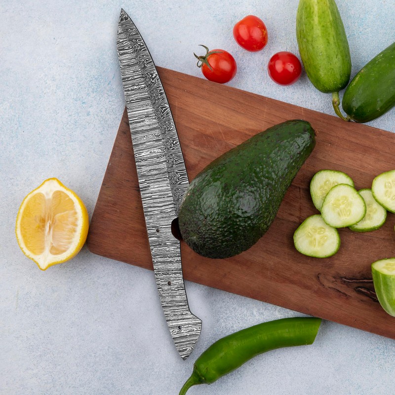 AMJ Crafts AMJ Damascus Steel Chef Blade, Premium Sharp Kitchen