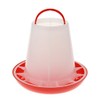 Olba B.V. Plastic Hopper Feeder with Lid, 1 kg, Red/White