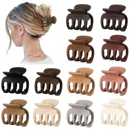 Sisiaipu 12 pinzas para el cabello para mujer, pinzas pequeñas de 1.8 pulgadas para cabello fino, pinzas medianas para cabello grueso, accesorios para