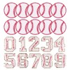 Zakrafo 20PCS Baseball Iron on Patch Softball 0-9 Number Patches for Clothing Hats Bags Sewing Decoration