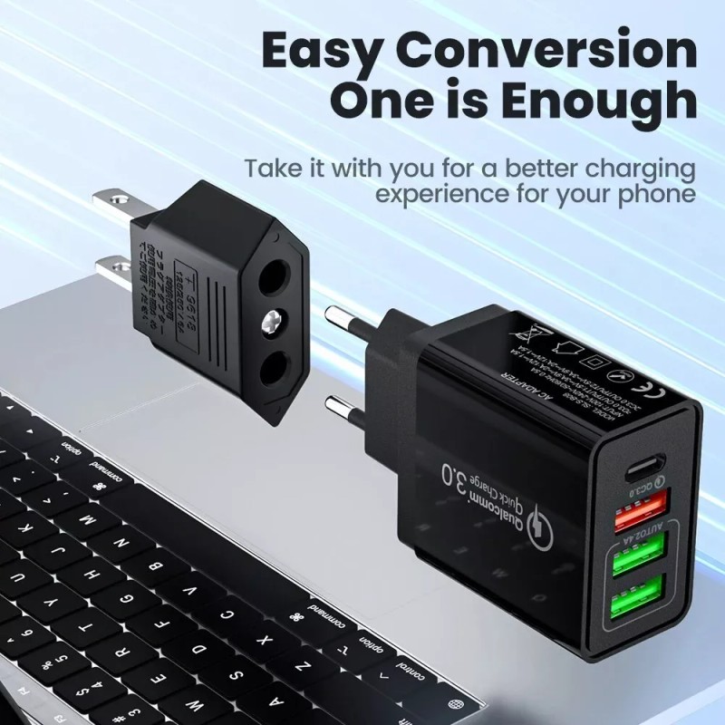 Unbranded European EU To US American Adapter Plug Converter -