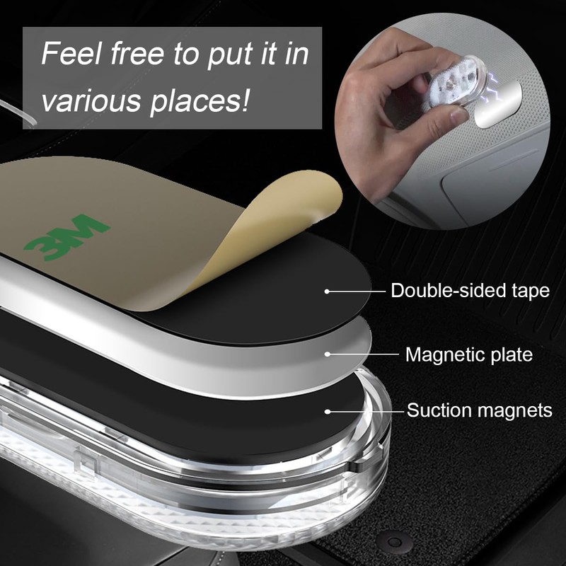 Car Interior Wireless Led Lights, 7 Colors Car Ambient Lighting