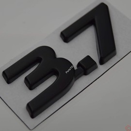 Metal Blackout 3.7 Fender Side Boot Emblem Badge Decal for Infiniti Q50 Q60 Q70 QX70 2014 2015 2016