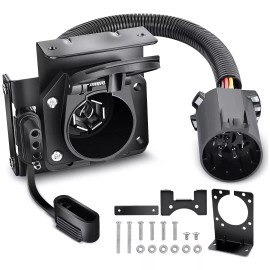 Nilight Dual Output Vehicle Side 7 Way RV Blade and 4 Way Flat Wiring Harness