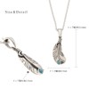 Accessory Shop Pienna Men's Neritous Turquoise 925 Silver Feather Feather