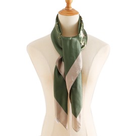 vimate Silk Bandana Scarf, Womens 35 Square Silk Like Scarfs for Head Sleeping at Night (Style 45)