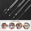 2 Pcs Stainless Steel Bracelet for Men Women Sturdy Silver