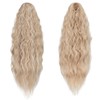 TESS Ponytail Extensions, 80 cm, Ash Blonde with Highlights, Corn