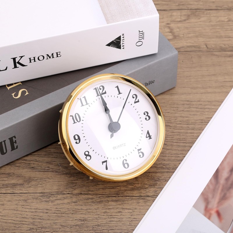 BTFO 3-1/8 Inch Round Clock Insert, Mini Quartz Movement Clock