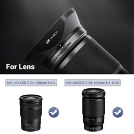 JJC HB-114 Reversible Lens Hood Shade for Nikon Nikkor Z 24-120mm f/4 S, Nikkor Z 28-400mm f/4-8 VR Lens, Replaces Nikon HB-114 Lens Hood, Allows to Attach 77mm Filter & Lens Cap, No Vignetting