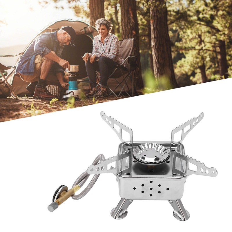 Foldable Camping Stove Light Weight Four Legged Design Safe Portable